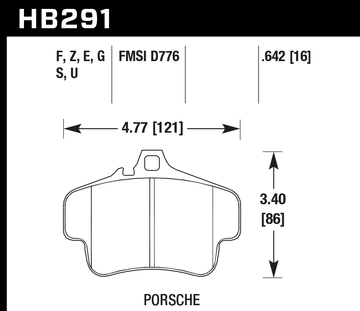 Hawk Brake Pad Set HB291U.642 DTC-70 - 0