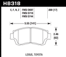 Hawk Brake Pad Set HB318F.669 HPS-2
