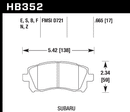 Hawk Brake Pad Set HB352Z.665 Perfromance Ceramic-2