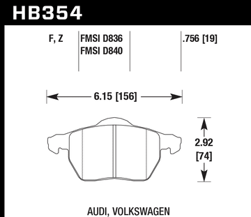 Hawk Brake Pad Set HB354Z.756 Performance Ceramic - 0