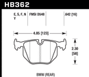 Hawk Brake Pad Set HB362S.642 HT-10-2