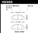 Hawk Brake Pad Set HB366N.681 HP-Plus-2