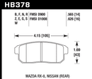 Hawk Brake Pad Set HB378Z.565 Performance Ceramic-2