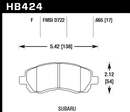 Hawk Brake Pad Set HB424F.665 HPS-2