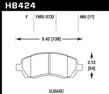 Hawk Brake Pad Set HB424F.665 HPS - 0