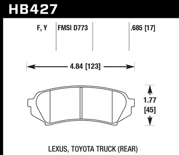 Hawk Brake Pad Set HB427F.685 HPS - 0