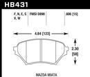 Hawk Brake Pad Set HB431N.606 HP-Plus-2