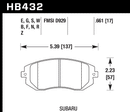 Hawk Brake Pad Set HB432Z.661 Performance Ceramic-2