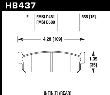Hawk Brake Pad Set HB437F.585 HPS - 0