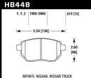 Hawk Brake Pad Set HB448Z.610 Performance Ceramic-2