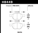 Hawk Brake Pad Set HB449Z.679 Performance Ceramic-2