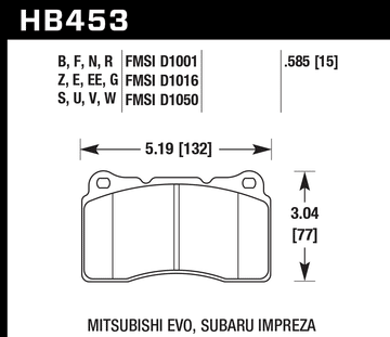 Hawk Brake Pad Set HB453U.585 DTC-70 - 0