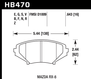 Hawk Brake Pad Set HB470Z.643 Performance Ceramic - 0