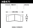 Hawk Brake Pad Set HB471F.510 HPS-2