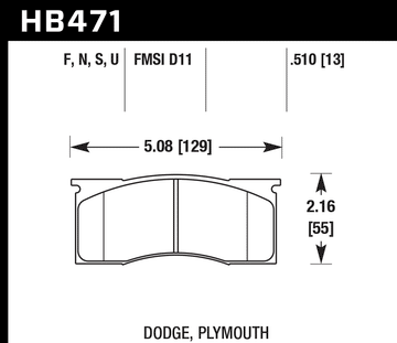 Hawk Brake Pad Set HB471F.510 HPS - 0
