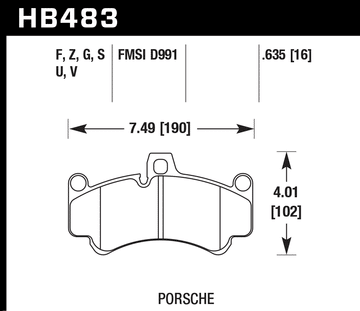 Hawk Brake Pad Set HB483U.635 DTC-70 - 0