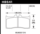 Hawk Brake Pad Set HB541W.620 DTC-30-2