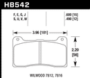 Hawk Brake Pad Set HB542G.600 DTC-60-2