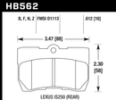 Hawk Brake Pad Set HB562Z.612 Performance Ceramic-2