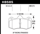 Hawk Brake Pad Set HB585U.660 DTC-70-2