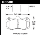 Hawk Brake Pad Set HB586U.660 DTC-70-2