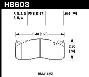 Hawk Brake Pad Set HB603Z.616 Performance Ceramic - 0