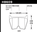 Hawk Brake Pad Set HB609G.572 DTC-60-2