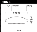 Hawk Brake Pad Set HB618Y.625 LTS-2