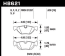 Hawk Brake Pad Set HB621Z.638 Performance Ceramic-2