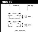 Hawk Brake Pad Set HB646F.526 HPS-2