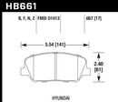 Hawk Brake Pad Set HB661Z.667 Performance Ceramic-2