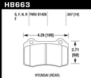 Hawk Brake Pad Set HB663Z.557 Performance Ceramic-2
