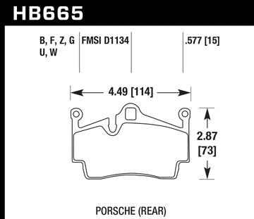 Hawk Brake Pad Set HB665Z.557 Performance Ceramic - 0