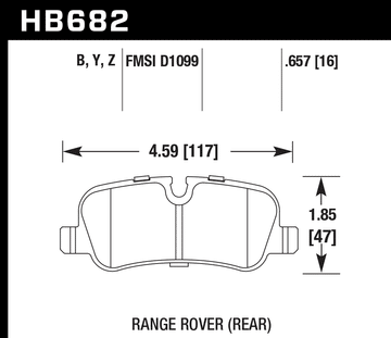 Hawk Brake Pad Set HB682Z.657 Performance Ceramic - 0