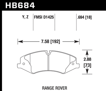 Hawk Brake Pad Set HB684Z.694 Performance Ceramic - 0