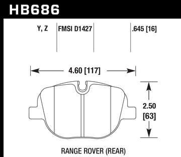Hawk Brake Pad Set HB686Z.645 Performance Ceramic - 0