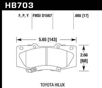 Hawk Brake Pad Set HB703P.665 Super Duty - 0