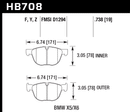 Hawk Brake Pad Set HB708Z.738 Performance Ceramic-2