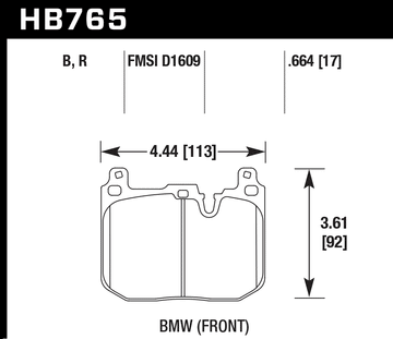Hawk Brake Pad Set HB765G.664 DTC-60 - 0