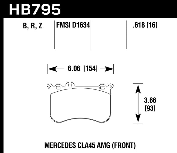Hawk Brake Pad Set HB795Z.6188 Performance Ceramic