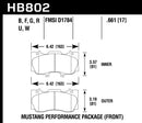 Hawk Brake Pad Set HB802F.661 HPS-2