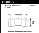 Hawk Brake Pad Set HB805Z.615 Performance Ceramic-2