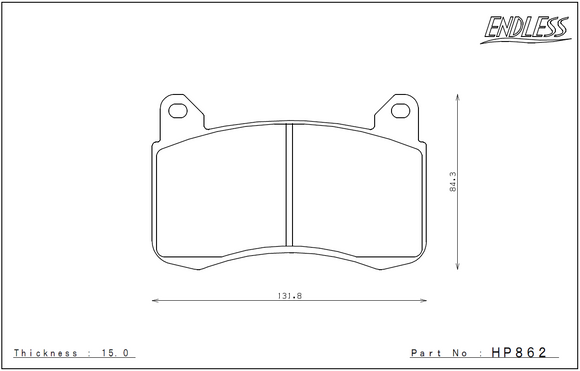 Endless Brake Pad Set HP862 MX72