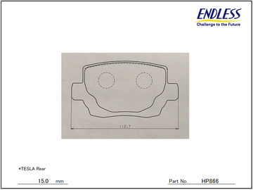 Endless Brake Pad Set HP866 MX72 - 0