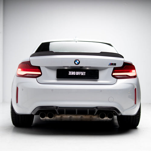 Zero Offset M Performance Style Carbon Fiber Rear Diffuser Pre-Pregged Dry Carbon Fiber for BMW M2 F87 2016-2021 - MODE Auto Concepts