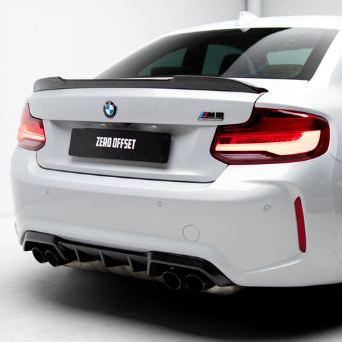 Zero Offset M Performance Style Carbon Fiber Rear Diffuser Pre-Pregged Dry Carbon Fiber for BMW M2 F87 2016-2021 - MODE Auto Concepts