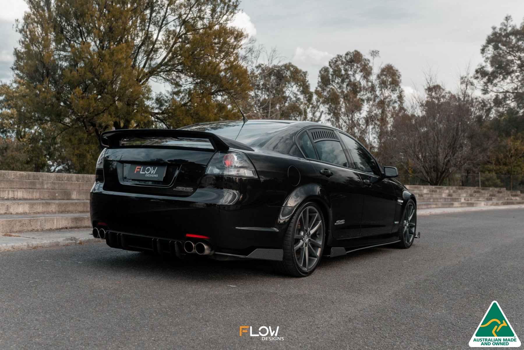 FLOW Designs  VE Commodore S1 Sedan Rear Spat Winglets (Pair) - MODE Auto Concepts