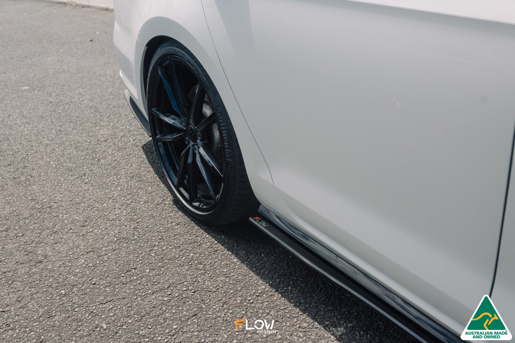 FLOW Designs  MK7.5 Golf R Wagon Side Skirt Splitters (Pair) - MODE Auto Concepts