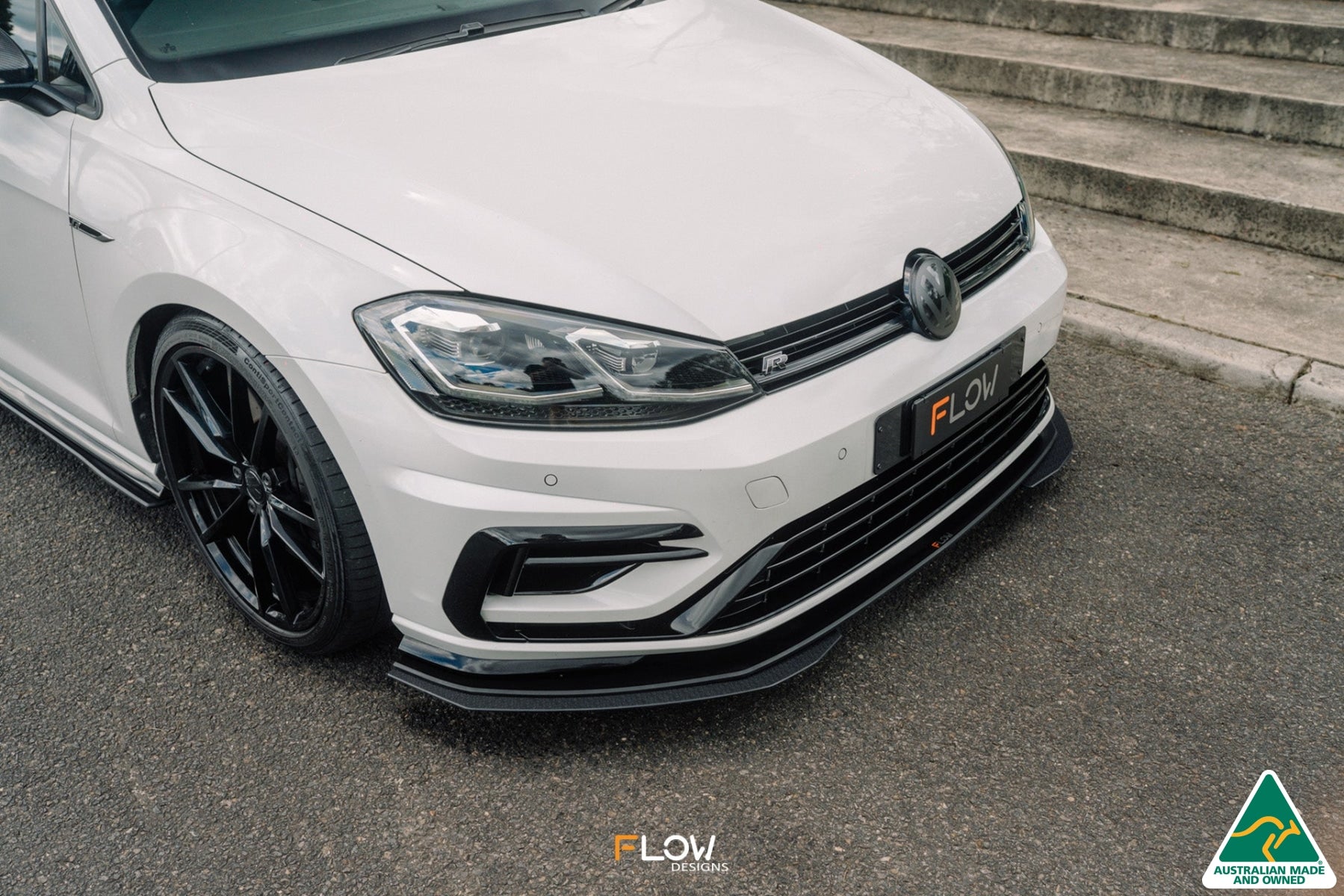 FLOW Designs  MK7.5 Golf R Wagon Front Lip Splitter - MODE Auto Concepts