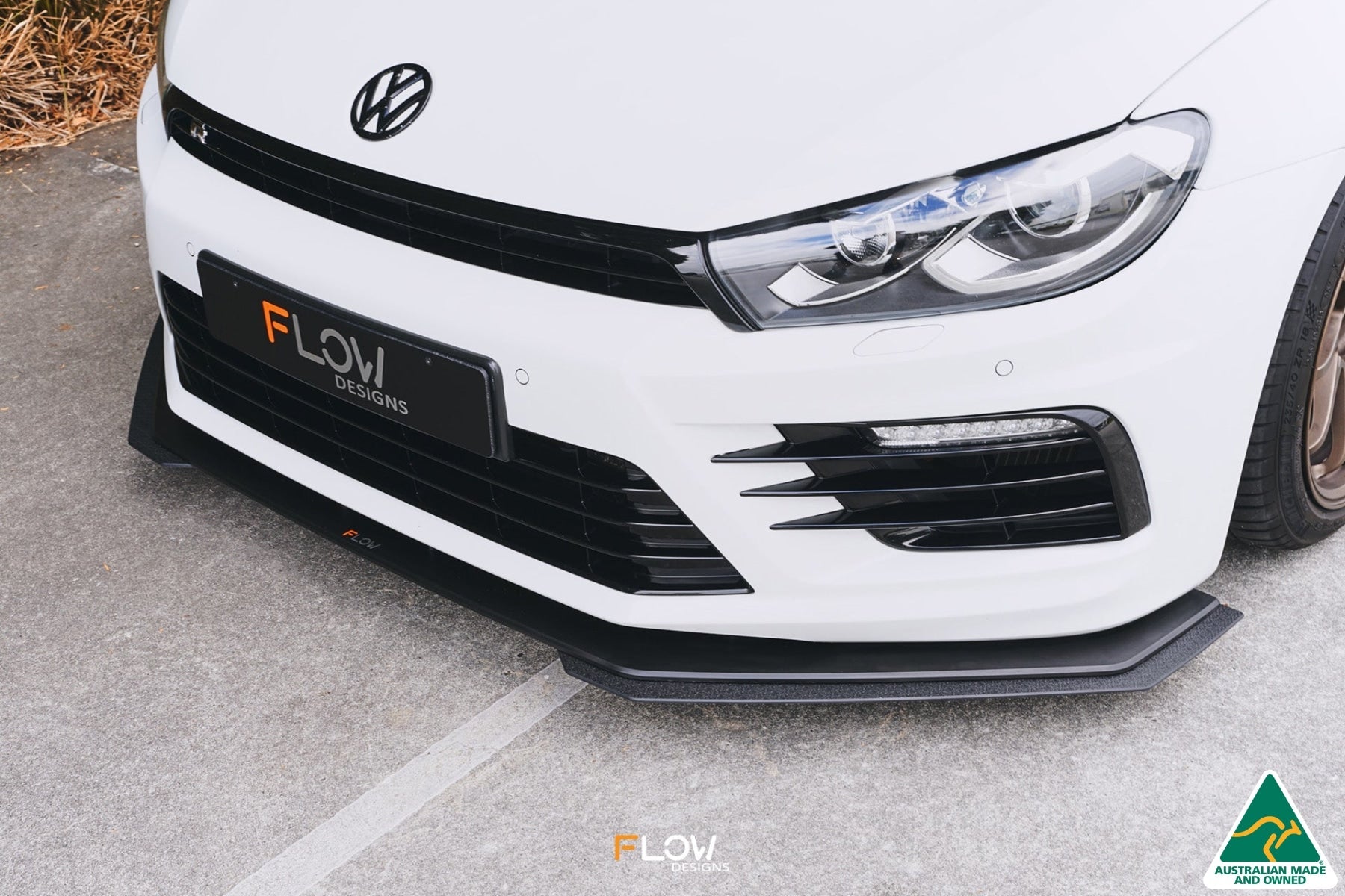 FLOW Designs  Scirocco R FL V3 Front Lip Splitter - MODE Auto Concepts
